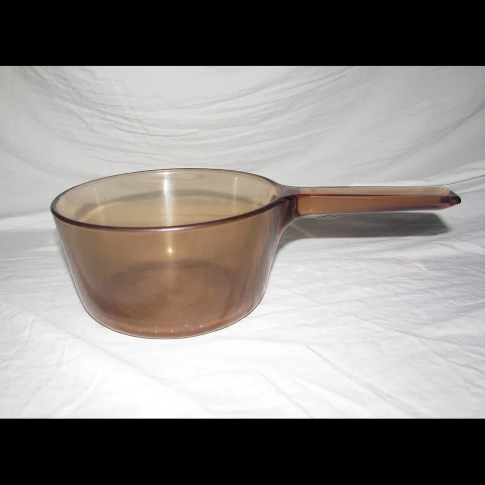 Vintage Vision Amber Glass Saucepan